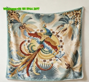 Hermès Elegant Tropical Phoenix Print Flannel Throw Blanket IMG_5207